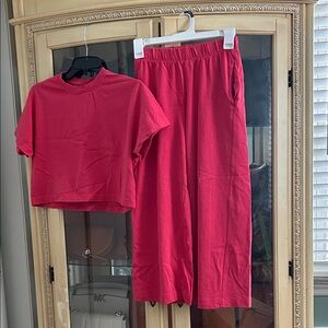 Zara Vibrant Pink Top and bottom
